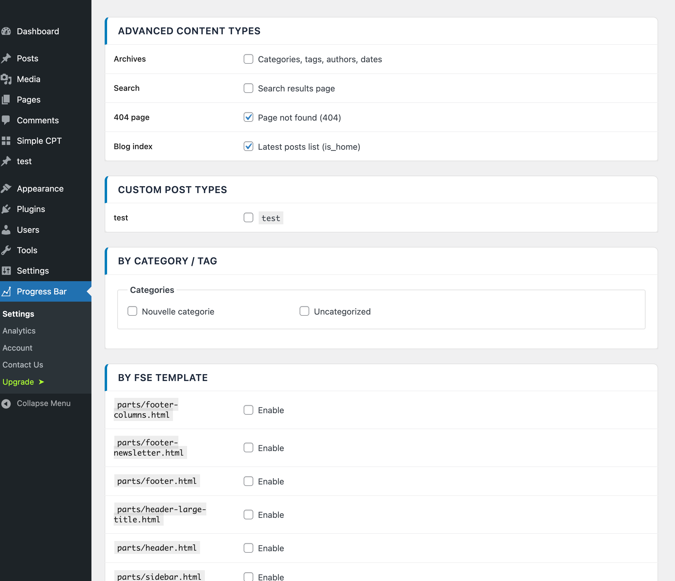 Advanced display conditions panel in the Pro settings page